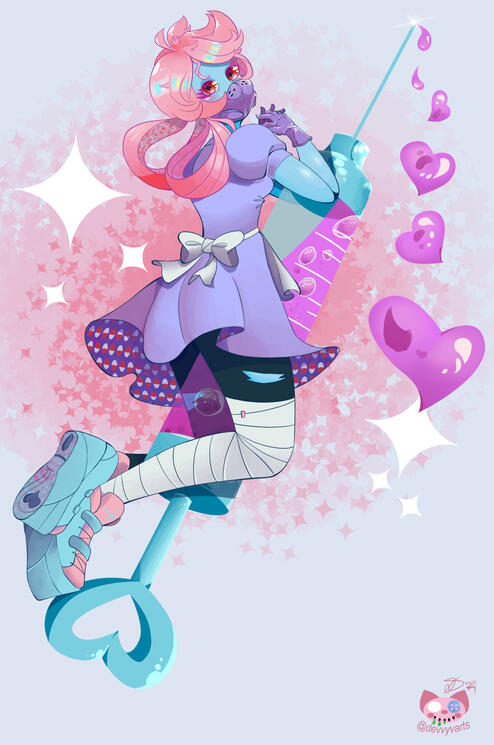 Inque being a cutie pie. Her expression is rather coy, even under the mask.